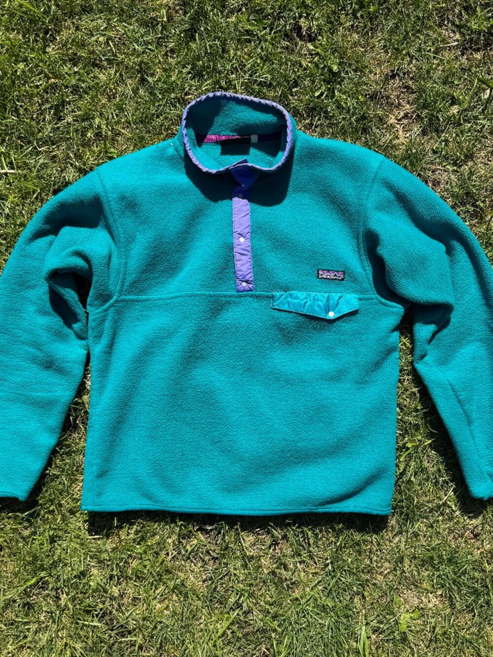 Patagonia - Vintage Made in Canada Synchilla Pullover (Men's) - Teal/Purple